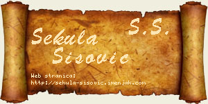 Sekula Šišović vizit kartica